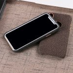 Wholesale iPhone X (Ten) Wool Style Armor Hybrid Case (Gray)